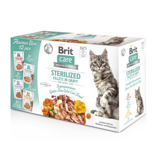 Набір кормів Brit Care Cat Fillets In Gravy Sterilized Box 12 шт х 85 гр - Інтернет-магазин спільних покупок ToGether