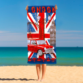 Рушник махровий 100% Cotton “Лондон-Сіті” London City Beach Towel - Інтернет-магазин спільних покупок ToGether