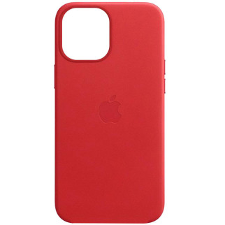 Шкіряний чохол Leather Case (AAA) для Apple iPhone 12 Pro / 12 (6.1") Red - Інтернет-магазин спільних покупок ToGether
