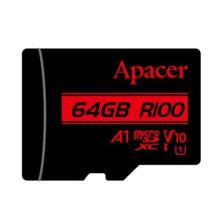 Карта пам'яті Apacer microSDXC (UHS-1) 64Gb class 10 V10 A1 R100MB/s (без адаптера) Black - Інтернет-магазин спільних покупок ToGether