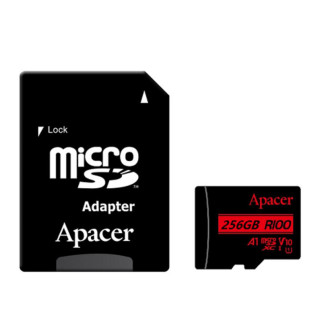 Карта пам'яті Apacer microSDXC (UHS-1) 256Gb class 10 V10 A1 R100MB/s + SD adapter Black - Інтернет-магазин спільних покупок ToGether