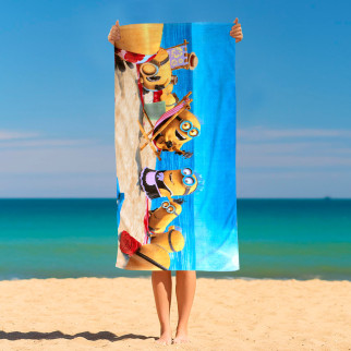 Рушник дитячий 100% Cotton "Посіпаки" "Міньйон".Beach towel "Minions" - Інтернет-магазин спільних покупок ToGether