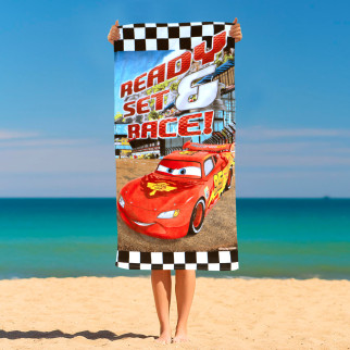 Рушник махровий 100% Cotton “Тачки Блискавка Маквін”. Beach towel “Cars, Lightning McQueen”. - Інтернет-магазин спільних покупок ToGether