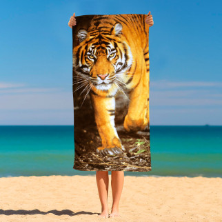 Рушник махровий 100% Cotton "Уссурійський тигр" Beach towel "Ussuriysky tiger" - Інтернет-магазин спільних покупок ToGether