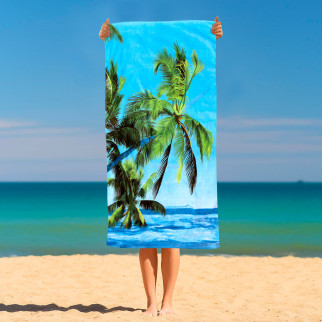 Рушник махровий 100% Cotton "Блакитний берег". Beach towel "Cote d'Azur" - Інтернет-магазин спільних покупок ToGether