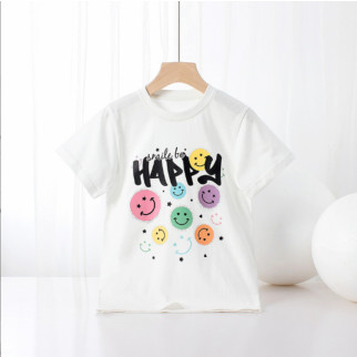 Подростковая футболка для девочки со смайликами - Інтернет-магазин спільних покупок ToGether