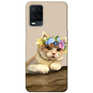 Чохол itsPrint Cat in flowers для Oppo A54 4G - Інтернет-магазин спільних покупок ToGether