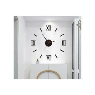Великий настінний годинник (Римський + Індекси) Horloge 3D DIY 60-90 см (Чорний) - Інтернет-магазин спільних покупок ToGether