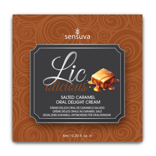 Пробник геля для мінету Sensuva Lic-o-licious Salted Caramel (6 мл), оліїстий, без цукру - Інтернет-магазин спільних покупок ToGether