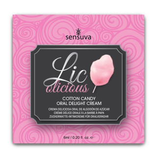Пробник гелю для мінету Sensuva Lic-o-licious Cotton Candy (6 мл), оліїстий, без цукру - Інтернет-магазин спільних покупок ToGether