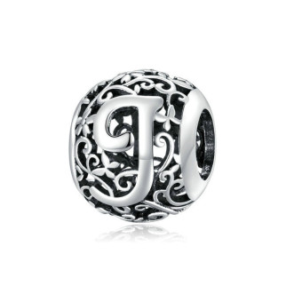 Срібна намистина "Літера J" - Інтернет-магазин спільних покупок ToGether
