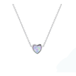 Срібне намисто з опалом "Серце" - Інтернет-магазин спільних покупок ToGether