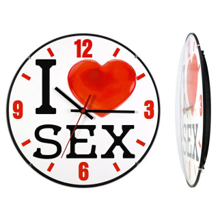 Настінні годинники Montre I love sex Велике серце 30х30х5 см Скло Тихий хід (19047) - Інтернет-магазин спільних покупок ToGether