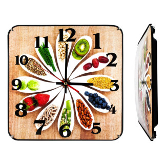 Настінні годинники Montre Кухня гурмана 30х30х5 см Скло Тихий хід (21602) - Інтернет-магазин спільних покупок ToGether