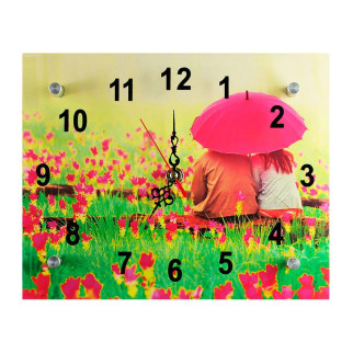 Годинник ДомАрт Поляна для закоханих СГ2 Подарункові Тихий хід 20х25х5 см (20134) - Інтернет-магазин спільних покупок ToGether