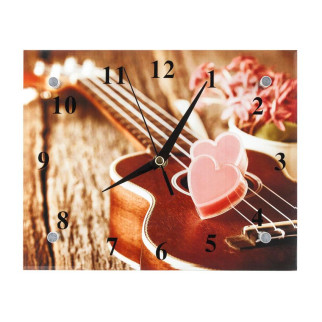 Годинники Настінні ДомАрт СГ2 Романтика з гітарою Подарункові Тихий хід 20х25х5 см (21973) - Інтернет-магазин спільних покупок ToGether