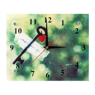 Настінні годинники ДомАрт СГ2 Ключик від серця Подарункові Тихий хід 20х25х5 см (21976) - Інтернет-магазин спільних покупок ToGether