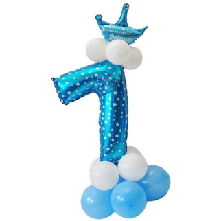 Святкова цифра 7 UrbanBall з повітряних кульок для хлопчика Блакитний (UB361) - Інтернет-магазин спільних покупок ToGether