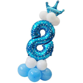 Святкова цифра 8 UrbanBall з повітряних кульок для хлопчика Блакитний (UB362) - Інтернет-магазин спільних покупок ToGether