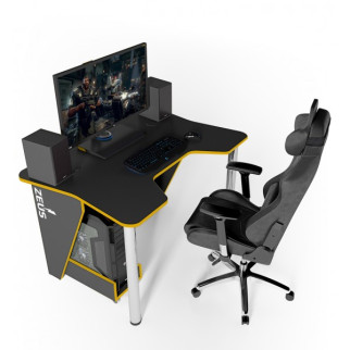 Геймерський ігровий стіл ZEUS IGROK-3 Чорний/Жовтий - Інтернет-магазин спільних покупок ToGether