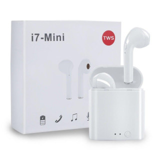 Бездротові блютуз навушники i7 Mini TWS з боксом для заряджання White (au043-hbr) - Інтернет-магазин спільних покупок ToGether