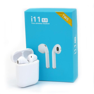 Бездротові блютуз навушники i11 TWS з боксом для заряджання White (au059-hbr) - Інтернет-магазин спільних покупок ToGether