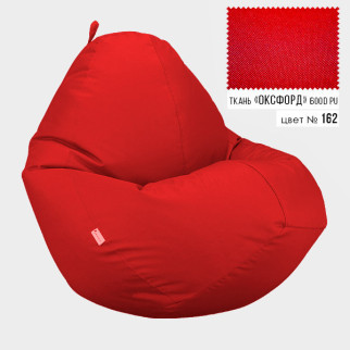 Безкаркасне крісло мішок груша Овал Coolki XL 85x105 Червоний (Оксфорд 600D PU) - Інтернет-магазин спільних покупок ToGether
