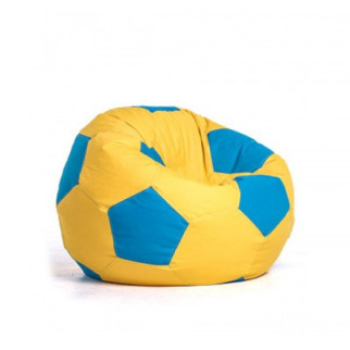 Крісло М'яч Coolki 100 см Жовтий із Блакитним (Оксфорд 600D PU) - Інтернет-магазин спільних покупок ToGether