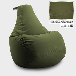 Безкаркасне крісло мішок груша Coolki XL 85x105 Хакі (Оксфорд 600D PU) - Інтернет-магазин спільних покупок ToGether