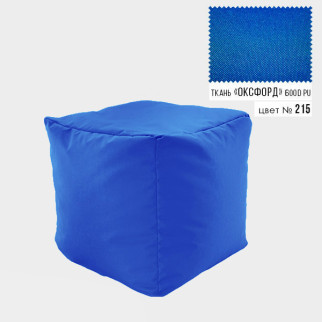 Безкаркасне крісло Пуф Кубик Coolki 45x45 Синій Оксфорд 600 - Інтернет-магазин спільних покупок ToGether