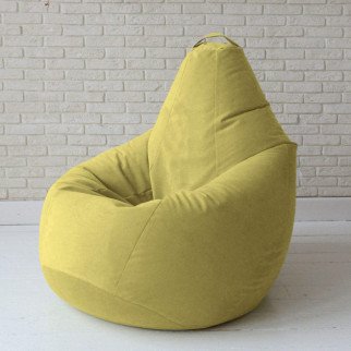 Безкаркасне крісло мішок груша з внутрішнім чохлом Coolki Велюр Жовтий XL105x85 - Інтернет-магазин спільних покупок ToGether