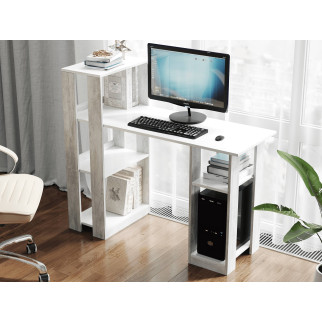 Комп'ютерний стіл Rimos 1200х766х532 мм Білий + Бетон (Z-4_B+BT) - Інтернет-магазин спільних покупок ToGether