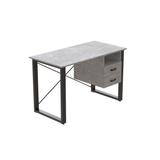 Письмовий стіл із ящиками Ferrum-decor Оскар 750x1200x600 метал Чорний ДСП Бетон 16 мм (OSK0007) - Інтернет-магазин спільних покупок ToGether