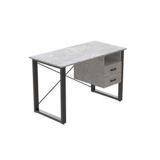 Письмовий стіл із ящиками Ferrum-decor Оскар 750x1200x700 метал Чорний ДСП Бетон 16 мм (OSK0049) - Інтернет-магазин спільних покупок ToGether