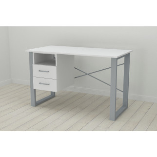 Письмовий стіл із ящиками Ferrum-decor Оскар 750x1200x700 метал Сірий ДСП Біле 16 мм (OSK0057) - Інтернет-магазин спільних покупок ToGether