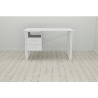 Письмовий стіл із ящиками Ferrum-decor Оскар 750x1400x700 метал Білий ДСП Біле 16 мм (OSK0071) - Інтернет-магазин спільних покупок ToGether