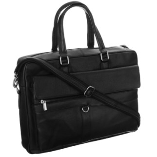 Чоловіча шкіряна сумка портфель для ноутбука до 14 дюймів Always Wild Чорний (LAP15605NDM) - Інтернет-магазин спільних покупок ToGether