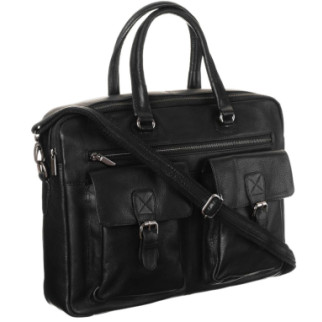 Чоловіча шкіряна сумка-портфель для ноутбука до 14 дюймів Always Wild Чорний (LAP15602NDM) - Інтернет-магазин спільних покупок ToGether