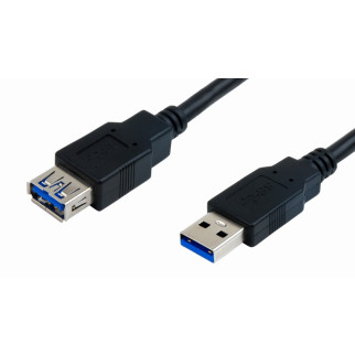 Кабель пристроїв-подовжувач Gutbay USB3.0 A M/F  5.0m AWG28 3xShielding Cu чорний (78.01.2942) - Інтернет-магазин спільних покупок ToGether