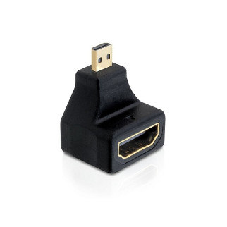Перехідник моніторний Delock HDMI-micro F/M (адаптер) 90°вверх Gold чорний (70.06.5270) - Інтернет-магазин спільних покупок ToGether