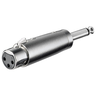 Перехідник аудіо Goobay XLR 3p-Jack 6.3mm F/M адаптер Mono Metal корпус металік (75.02.7451) - Інтернет-магазин спільних покупок ToGether