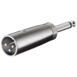 Перехідник аудіо Goobay XLR 3p-Jack 6.3mm M/M адаптер Mono Metal корпус срібний (75.02.7452) - Інтернет-магазин спільних покупок ToGether