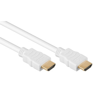 Кабель монітора-сигнальний Goobay HDMI M/M  5.0m HS+HEC+ARC 4K@30Hz D=6.0mm AWG28 білий (75.03.4277) - Інтернет-магазин спільних покупок ToGether