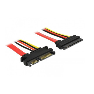 Кабель накопичувача-подовж. Delock SATA 22p M/F 0.5m 6Gbps AWG18+26 (5+12V) різнобарвний (70.08.4361) - Інтернет-магазин спільних покупок ToGether