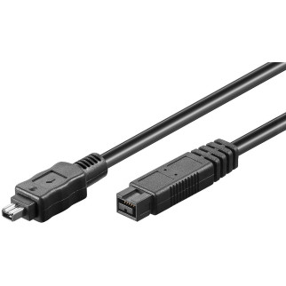 Кабель відео-сигнальний Goobay FireWire 9p-4p M/M  1.8m D=5.2mm Cu чорний (75.06.8182) - Інтернет-магазин спільних покупок ToGether