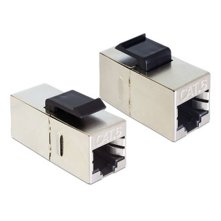 Перехідник мережевий Delock RJ45 STP6 F/F Keystone Compact Metal Gold срібний (70.08.6210) - Інтернет-магазин спільних покупок ToGether