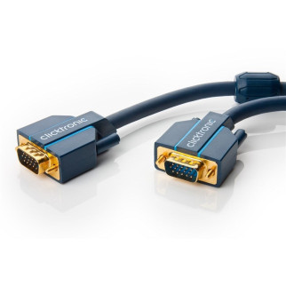 Кабель монітора-сигнальний ClickTronic VGA HD15 M/M  3.0m Casual D=8.0mm Oxygen 128xWire синій (75.07.0352) - Інтернет-магазин спільних покупок ToGether