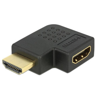 Перехідник моніторний Delock HDMI M/F (адаптер) 90°вліво v1.3 Gold чорний (70.06.5077) - Інтернет-магазин спільних покупок ToGether