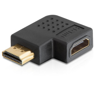 Перехідник моніторний Delock HDMI M/F (адаптер) 90°вправо v1.3 Gold чорний (70.06.5076) - Інтернет-магазин спільних покупок ToGether
