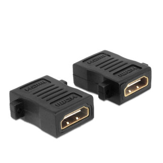 Перехідник моніторний Delock HDMI F/F (адаптер) прямий з кріпленням Gold чорний (70.06.5509) - Інтернет-магазин спільних покупок ToGether